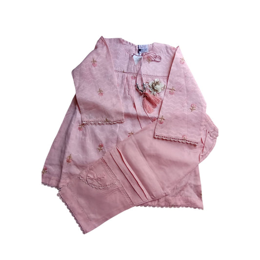 Embroidered Lawn 2 Piece dress for baby girl