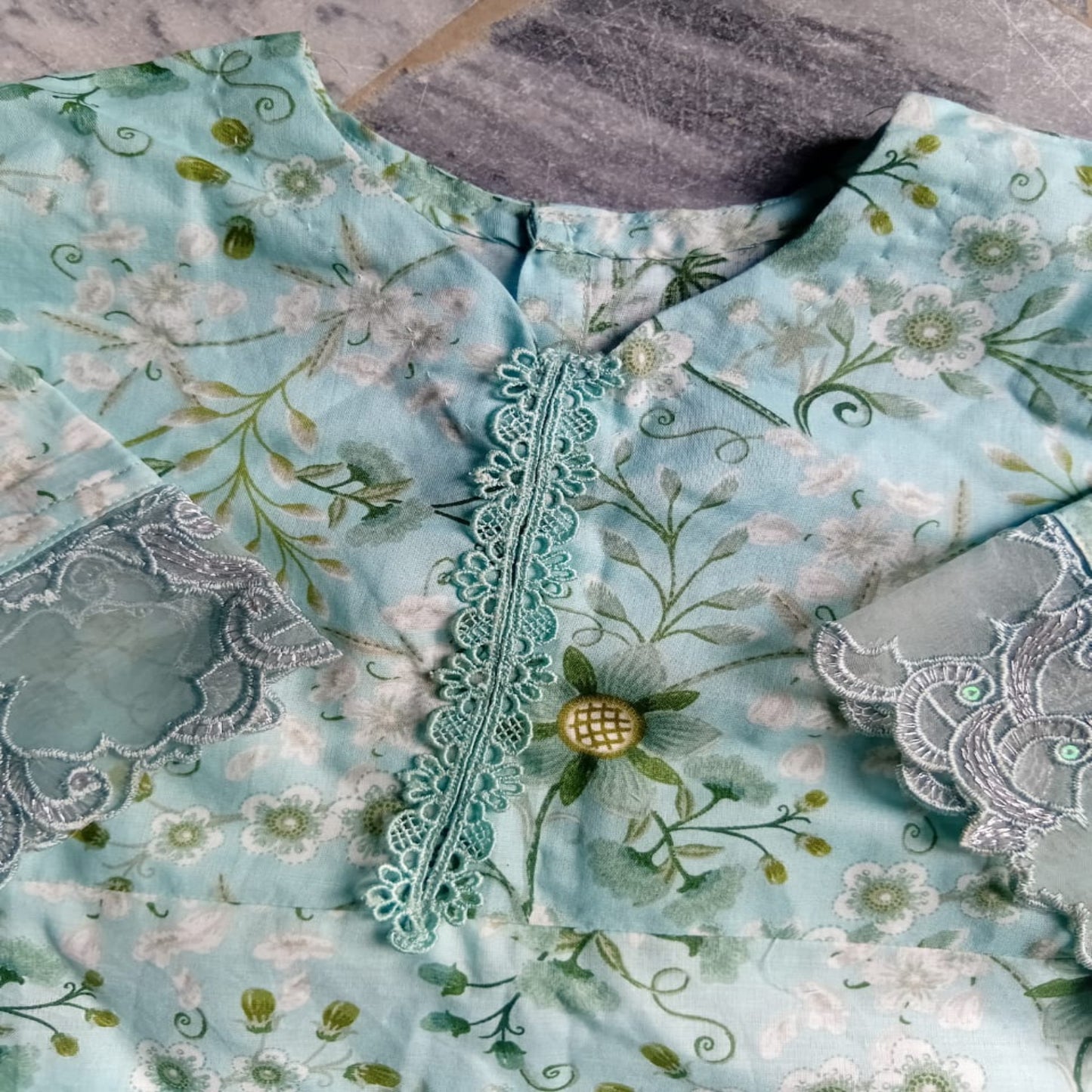 Stitched 2 piece Lawn dress for baby Girls