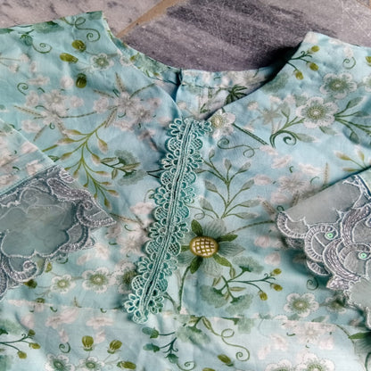 Stitched 2 piece Lawn dress for baby Girls