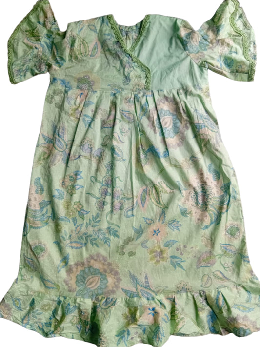 Stitched Light green shirt for girls