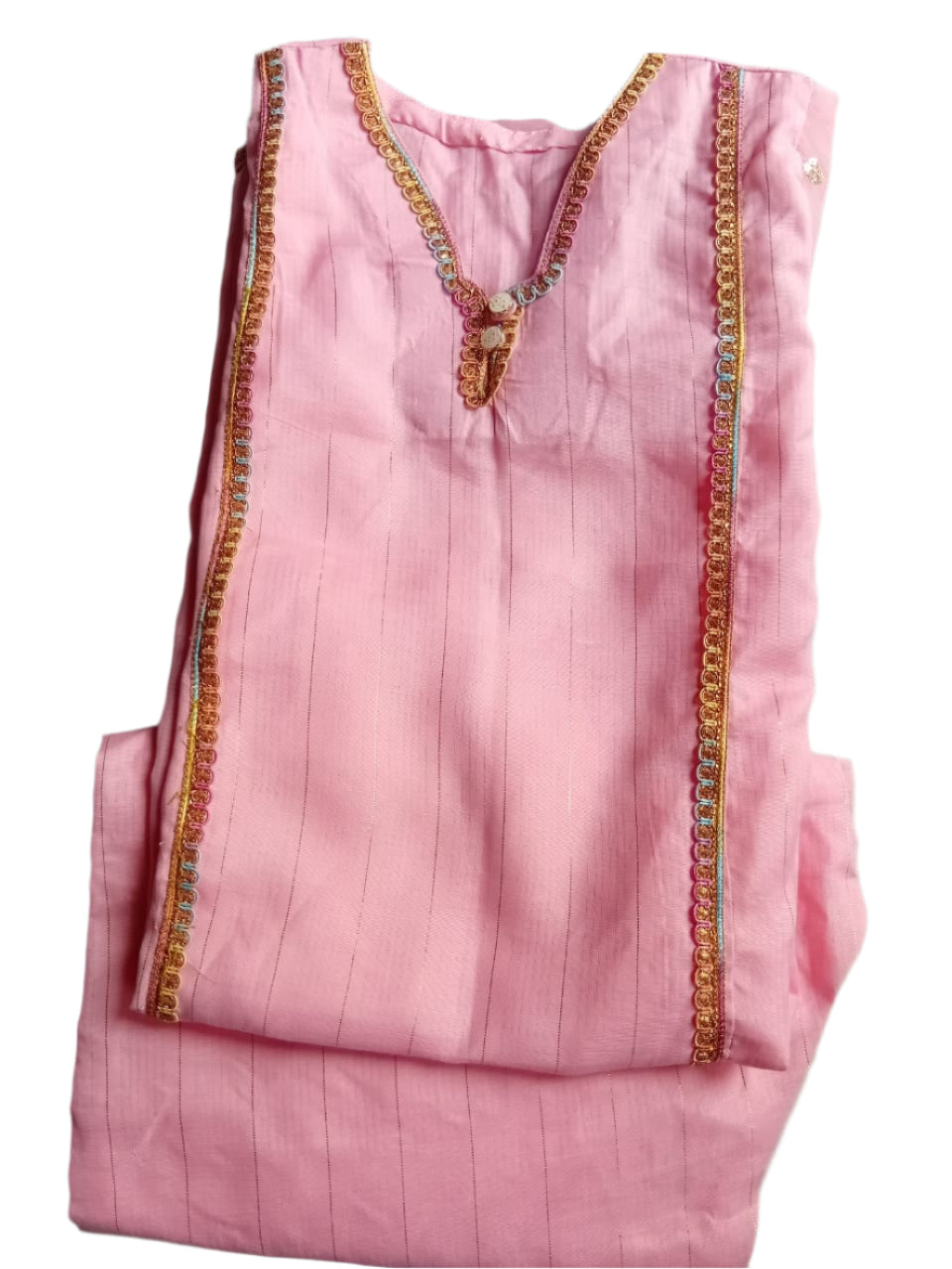 2 Piece Lawn stitched dress for girls - Pink 28